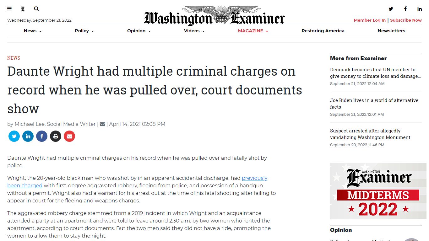 Daunte Wright had multiple criminal charges on record when he was ...